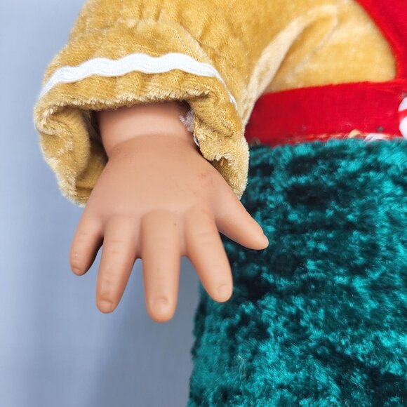 Kostume Kids Sugar Loaf Christmas Gingerbread Doll Santa Hat Overalls 15 inch - Picture 9 of 16
